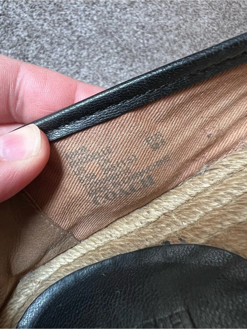COACH Leather Espadrilles Women's Flats